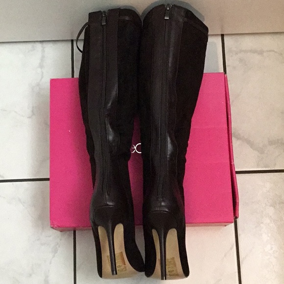 ShoeDazzle STUNNING Chocolate Brown knee boots 7.5 - Picture 4 of 8